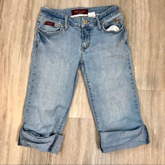 Baby Phat Cuffed Cropped Jeans sz 5 - Picture 9 of 9